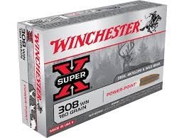 Winchester 308 Super-X X3086 180 gr Power-Point 20 rounds