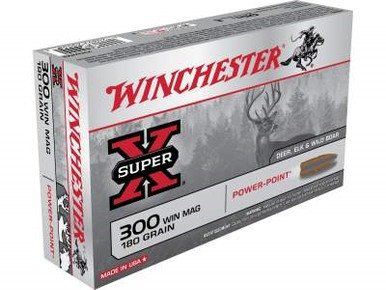 Winchester 300 Win Mag Super-X X30WM2 180 gr Power-Point 20 rounds