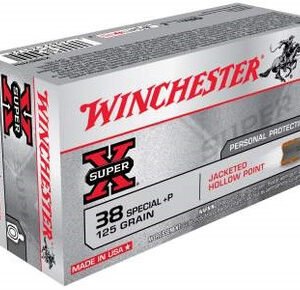 Winchester 38 Special +P X38S7PH 125 gr JHP 50 rounds