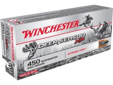 Winchester 450 Bushmaster Ammunition X450DS Deer Season XP 250 Grain Extreme Point 20 Rounds