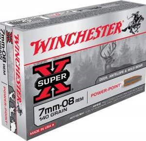 Winchester 7mm-08 Ammunition Super-X X708 140 Grain Power Point 20 rounds