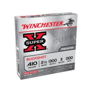 Winchester 410 Bore Super-X XB41000 2-1/2" 000 Buckshot 3 Pellets 5 rounds