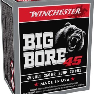 Winchester 45 Colt Ammunition Big Bore 45 X45CBB 250 Grain Semi-Jacketed Hollow Point 20 Rounds