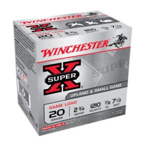 Winchester 20 GA Super-X 2 3/4" 7 1/2 shot 7/8 oz XU207 25 rounds