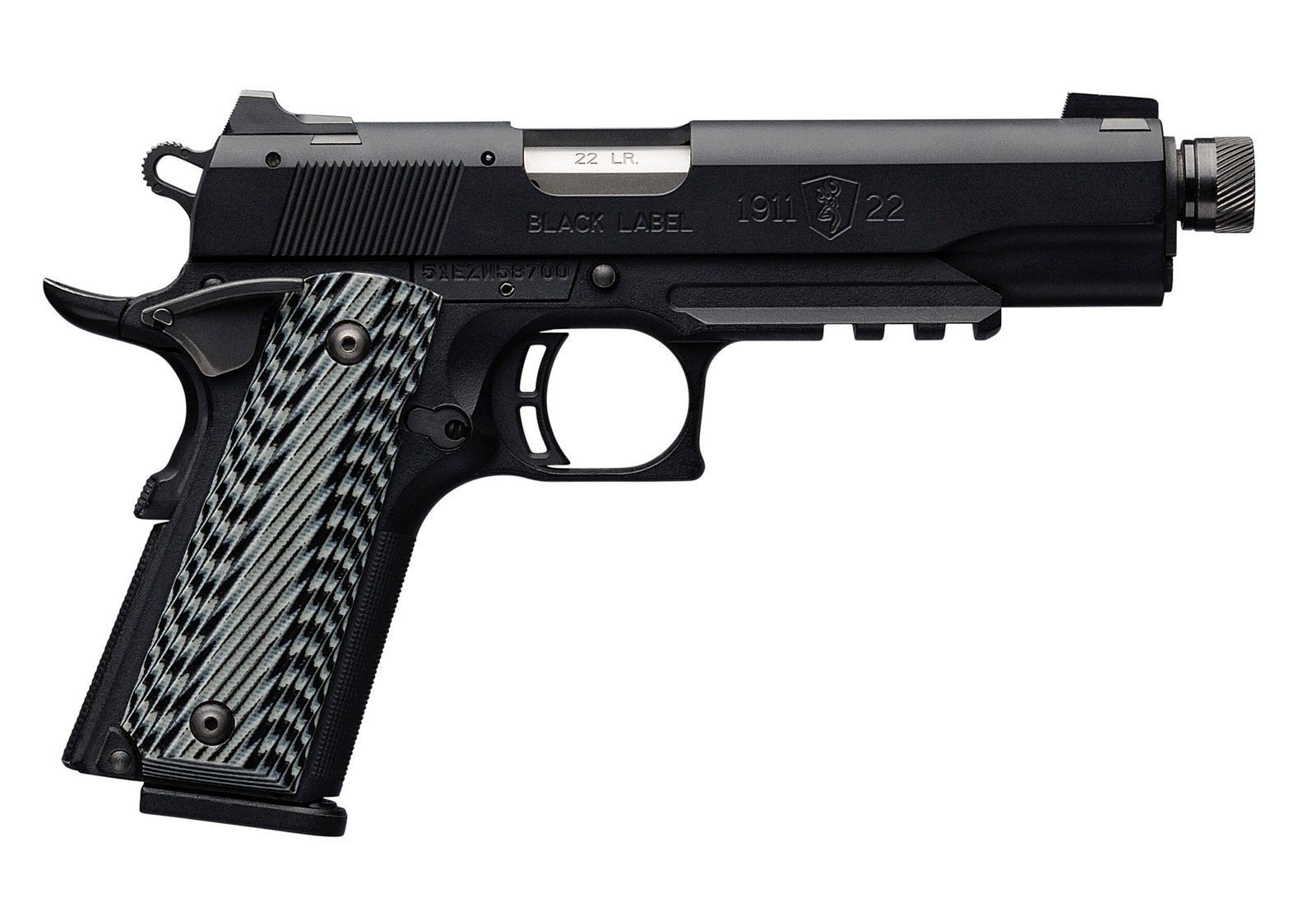 BROWNING 1911-22 A1 BK LBL 22LR 4.3" TB