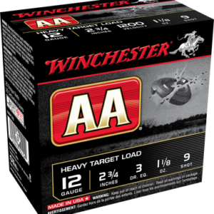Winchester 12 Gauge Ammunition AAM129 Heavy Target Load 2-3/4" 1-1/8 oz #9 Shot 1200fps CASE 250 rounds