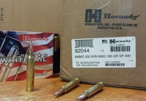 Hornady 300 Win Mag American Whitetail H82044 180 gr SP 20 rounds