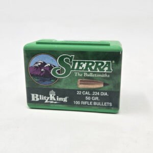 Sierra 22 Cal (.224 Dia) Reloading Bullets Blitzking SRAA1450 50 Grain Ballistic Tip 100 Pieces