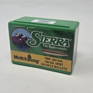 Sierra 7mm (.284 Dia) Reloading Bullets Matchking SRAA1980 180 Grain Hollow Point Boat Tail 100 Pieces