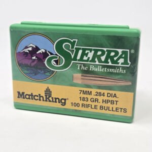 Sierra 7mm (.284 Dia) Reloading Bullets Matchking SRAA1983 183 Grain Hollow Point Boat Tail 100 Pieces