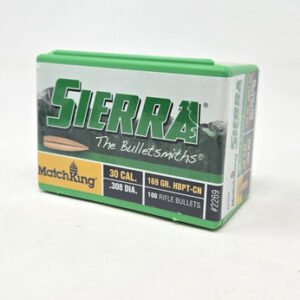 Sierra 30 Cal/7.62mm (.308 Dia) Reloading Bullets Matchking SRAA2269 169 Grain Hollow Point Boat Tail 100 Pieces