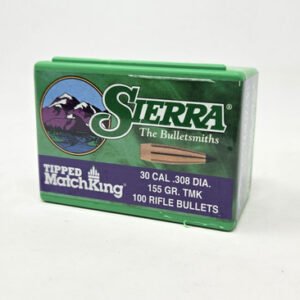 Sierra 30 Cal/7.62mm (.308 Dia) Reloading Bullets Tipped Matchking SRAA7755 155 Grain Ballistic Tip 100 Pieces