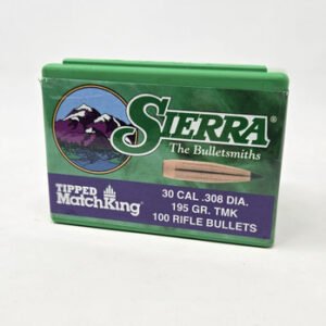 Sierra 30 Cal (.308 Dia) Reloading Bullets Tipped Matchking SRAA7795 195 Grain Boat Tail Ballistic Tip 100 Pieces