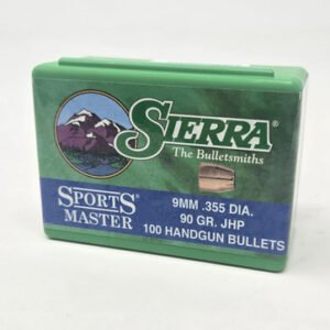 Sierra 9mm (.355 Dia) Reloading Bullets Sports Master SRAA8100 90 Grain Jacketed Hollow Point 100 Pieces