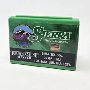Sierra 9mm (.355 Dia) Reloading Bullets Tournament Master SRAA8105 95 Grain Full Metal Jacket 100 Pieces