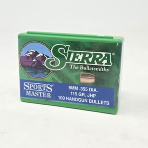 Sierra 9mm (.355 Dia) Reloading Bullets Sports Master SRAA8110 115 Grain Jacketed Hollow Point 100 Pieces