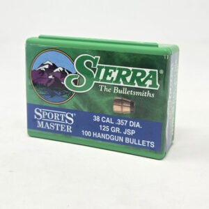 Sierra 38 Cal (.357 Dia) Reloading Bullets Sports Master SRAA8310 125 Grain Jacketed Soft Point 100 Pieces