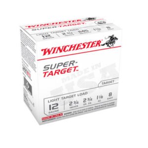 Winchester 12 Gauge Ammunition Target TRGT128 2-3/4" 1-1/8oz #8 shot 1145 FPS CASE 250 rounds