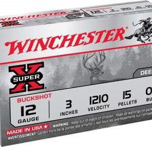 Winchester 12 Gauge Ammunition XB12300 3" 00 Buckshot 15 pellets 5 rounds