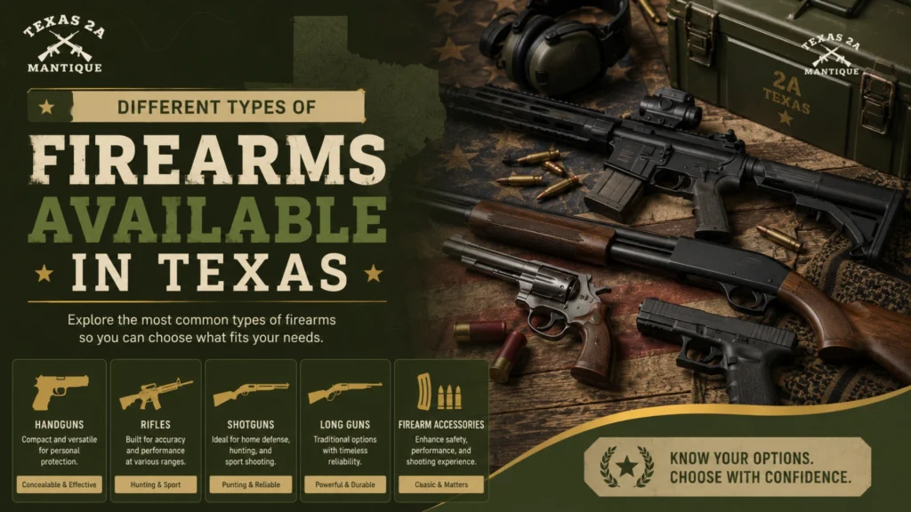 Different Types of Firearms Available in Texas
