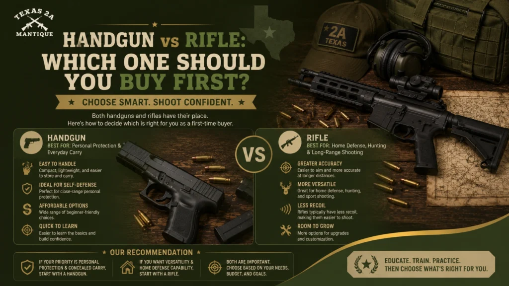 Handgun vs Rifle Which One Should You Buy First