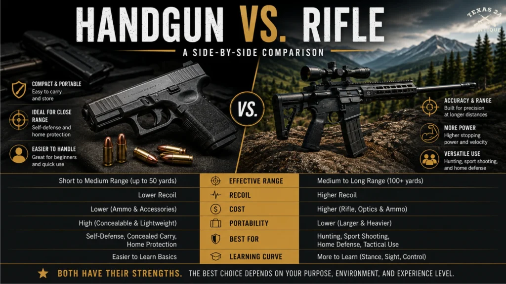 Handgun vs. Rifle