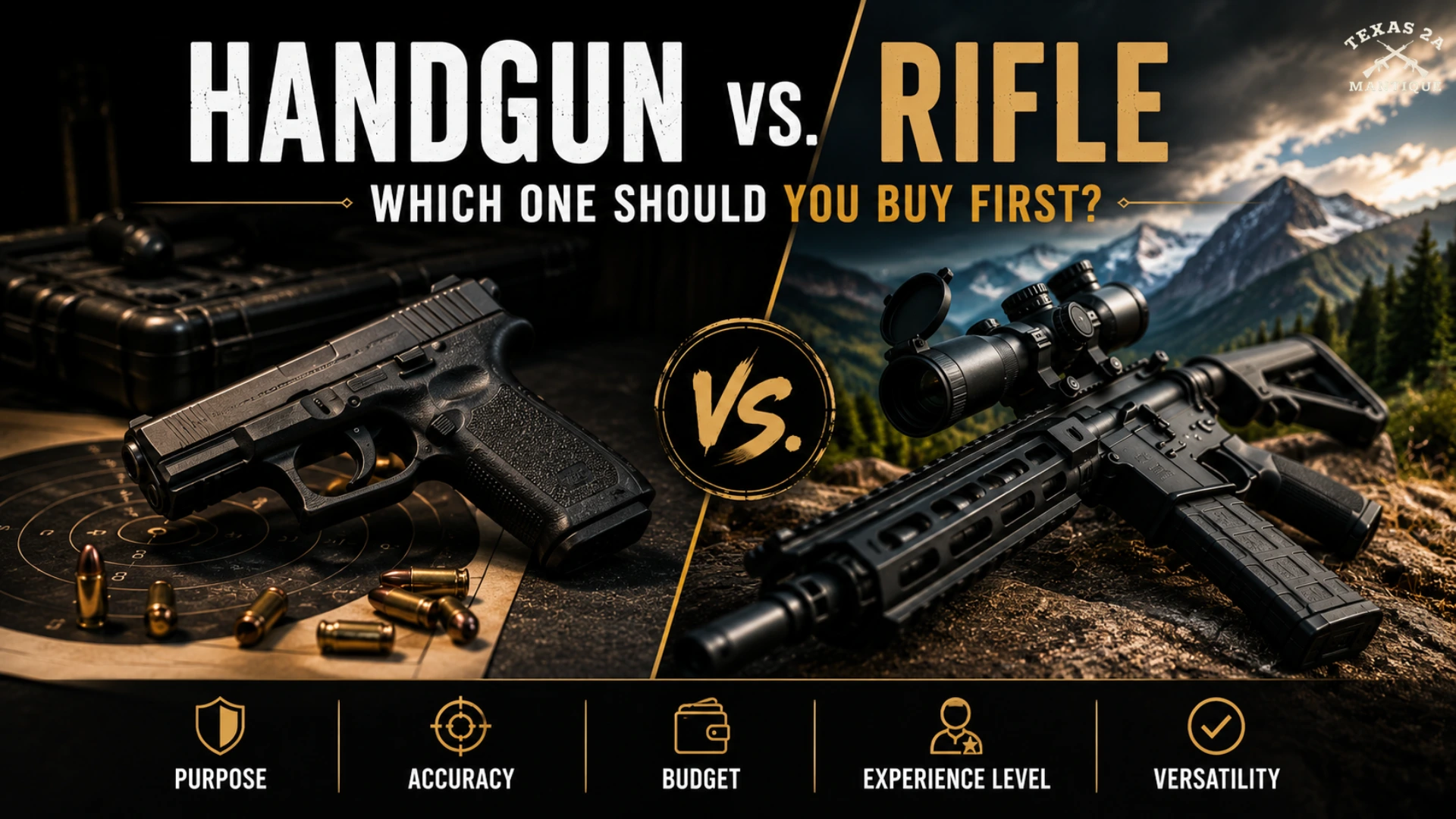 Handgun vs. Rifle, Which One Should You Buy First 