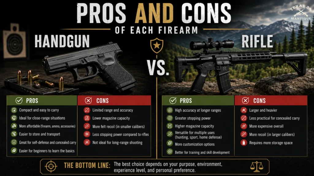 Pros and Cons of Each Firearm