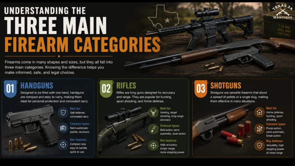 Understanding the Three Main Firearm Categories