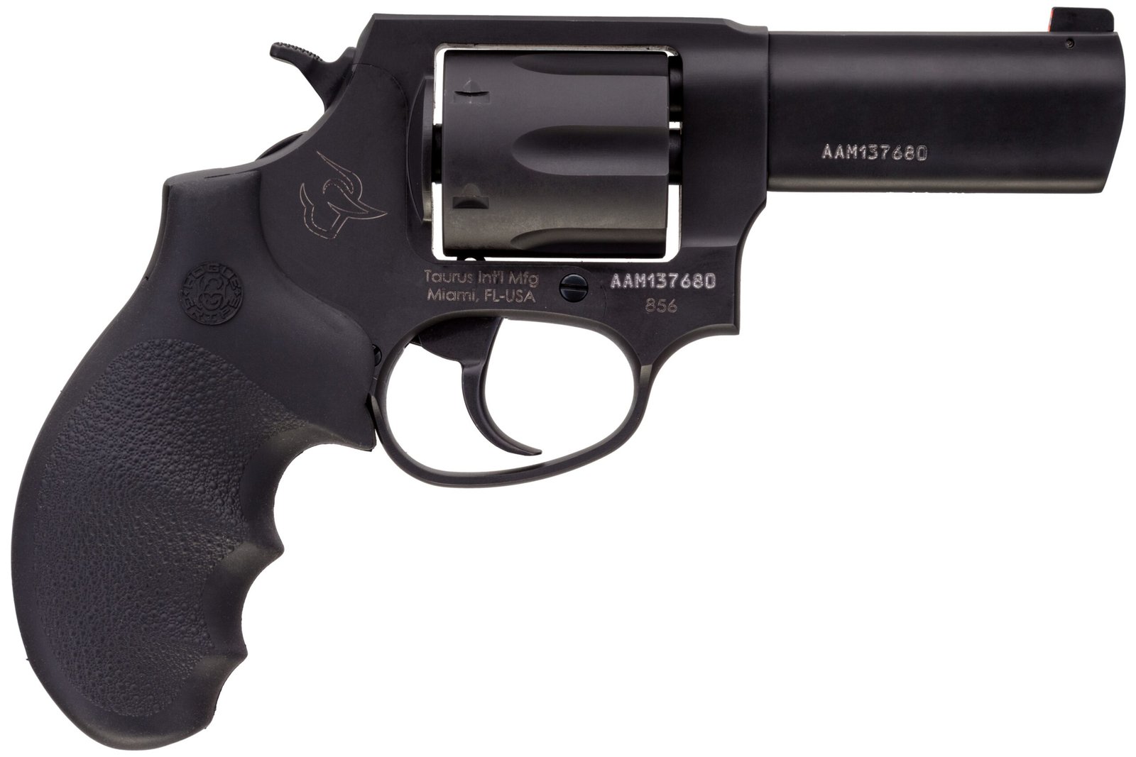 TAURUS 856 38SP MATTE BLK 3" 6SHOT NS