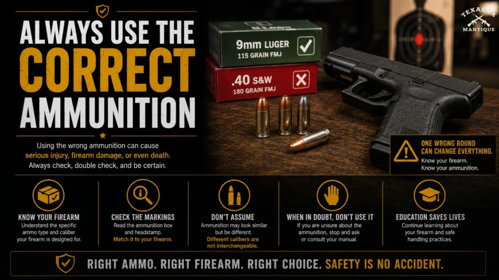 Always Use the Correct Ammunition