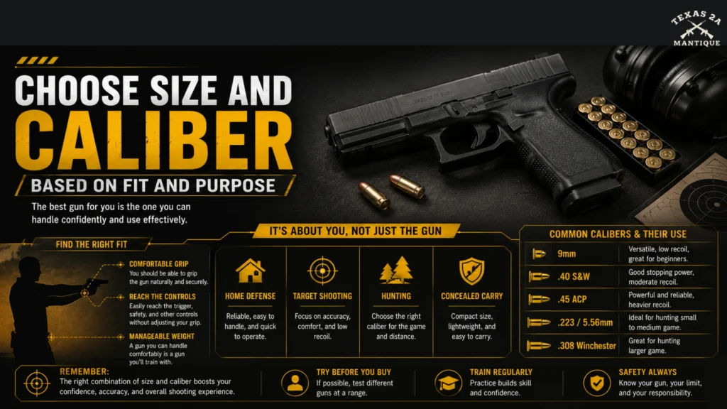 Choose Size and Caliber Based on Fit and Purpose