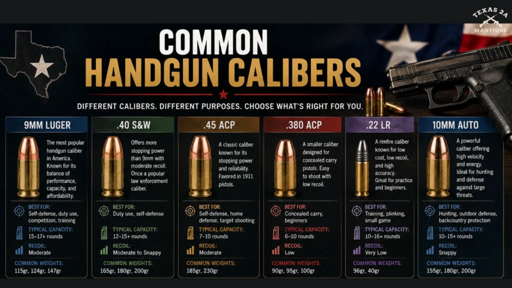 Common Handgun Calibers