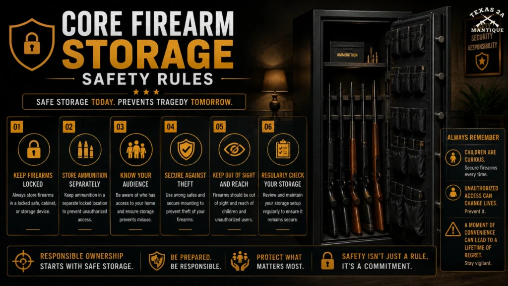 Core Firearm Storage Safety Rules