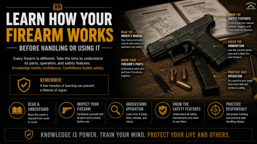 Learn How Your Firearm Works Before Handling or Using It