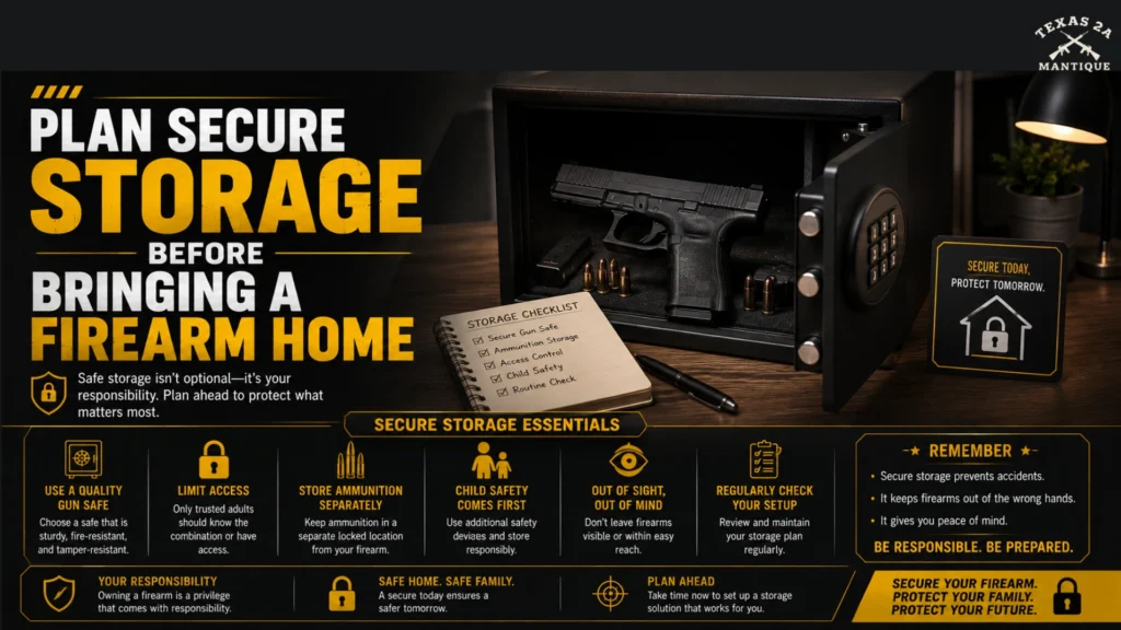 Plan Secure Storage Before Bringing a Firearm Home