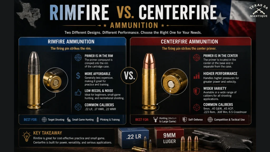 Rimfire vs. Centerfire Ammunition