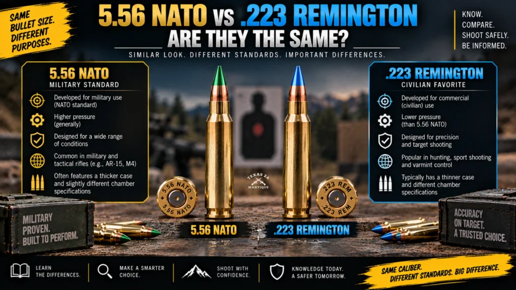 5.56 NATO vs .223 Remington: Are They the Same?