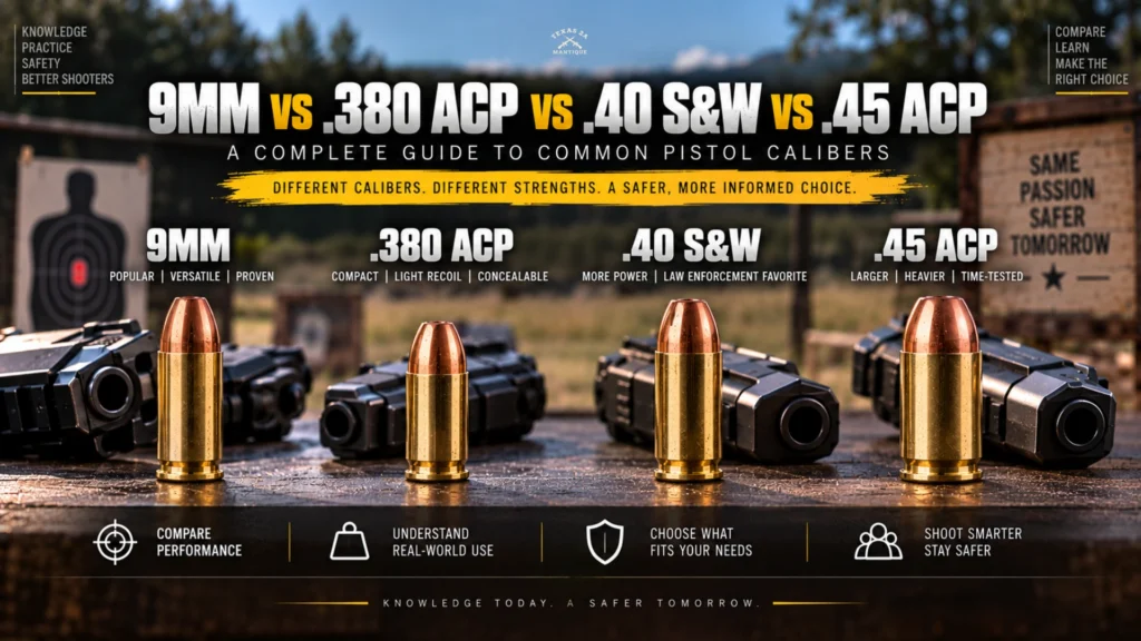9mm vs .380 ACP vs .40 S&W vs .45 ACP