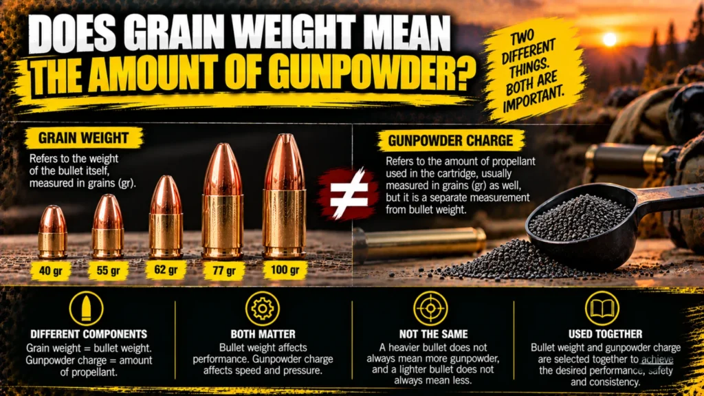 Does Grain Weight Mean the Amount of Gunpowder