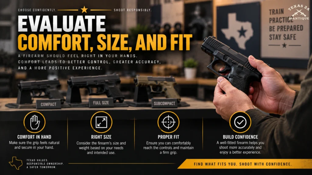 Evaluate Comfort, Size, and Fit