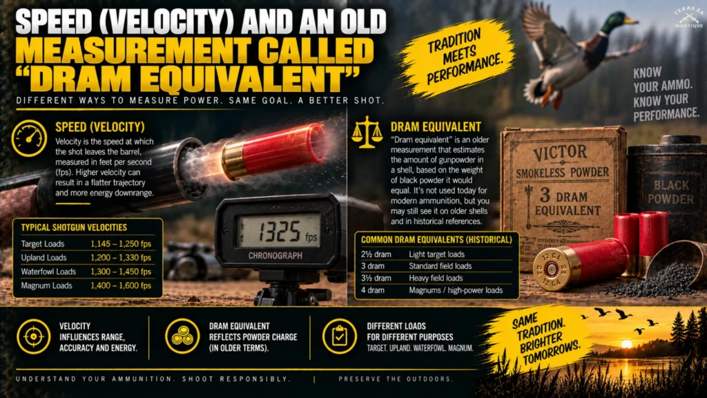 Speed (velocity) and an old measurement called “dram equivalent”