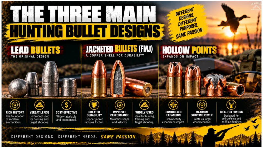 The Three Main Hunting Bullet Designs