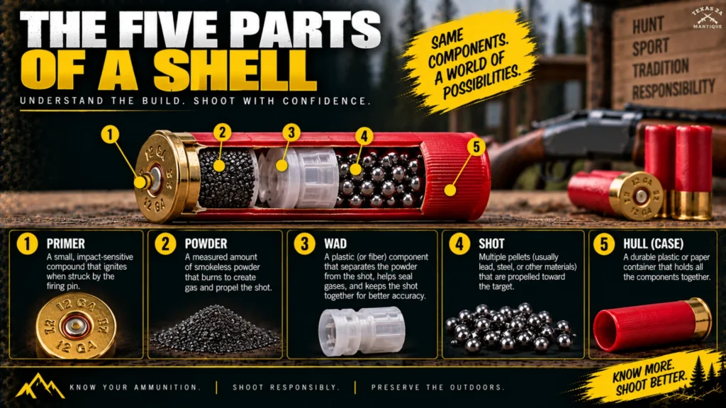 The five parts of a shell